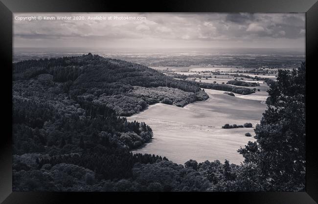 Blustery Sutton Bank Framed Print by Kevin Winter