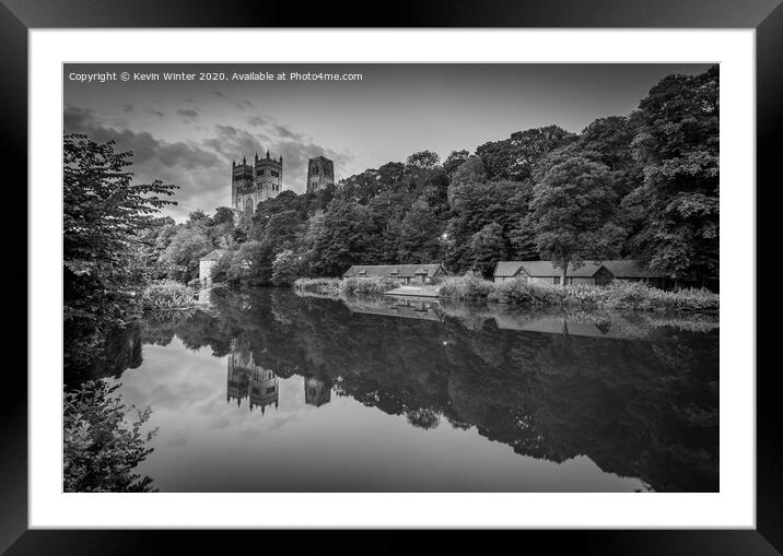 River Wear Reflections Framed Mounted Print by Kevin Winter