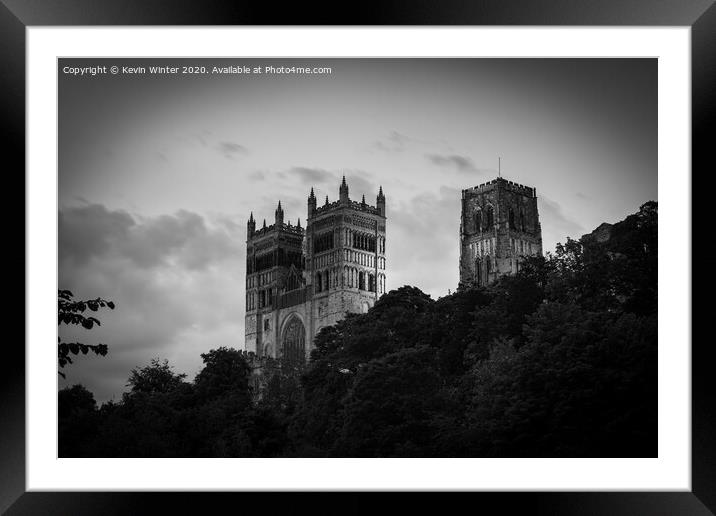 Durham Cathedral by Night Framed Mounted Print by Kevin Winter
