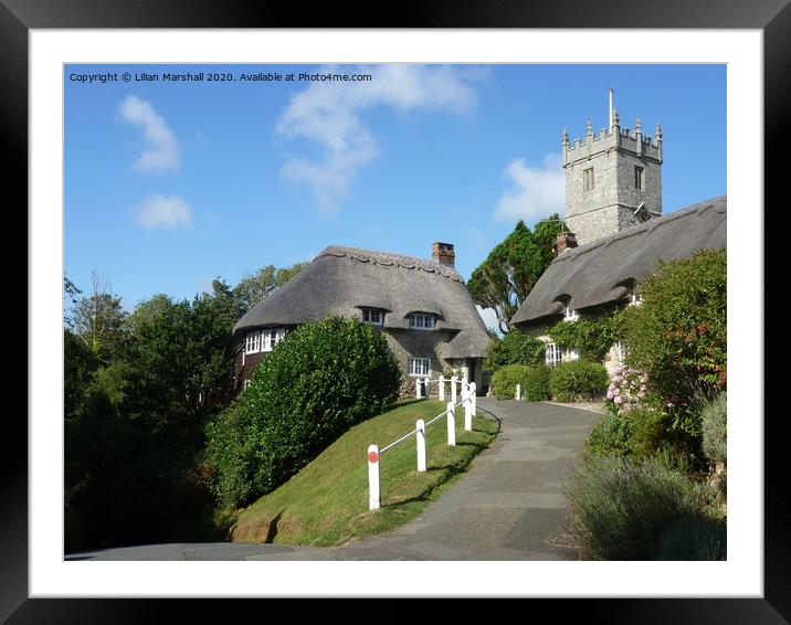  Godshill Village , Isle of Wight, Framed Mounted Print by Lilian Marshall