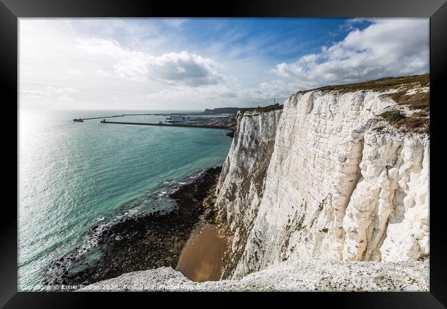 White Cliffs of Dover Framed Print by Ernie Jordan