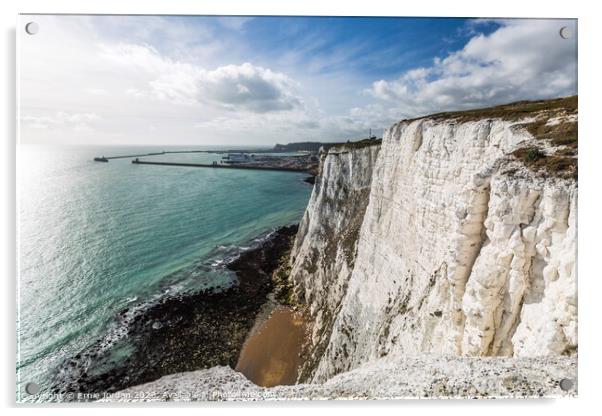 White Cliffs of Dover Acrylic by Ernie Jordan