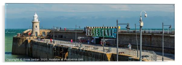 Folkestone pier Acrylic by Ernie Jordan