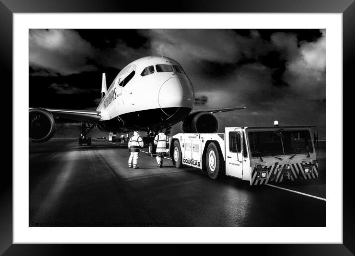 Majestic Dreamliner at Cardiff Airport Framed Mounted Print by Peter Thomas