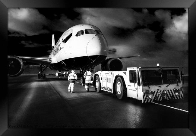 Majestic Dreamliner at Cardiff Airport Framed Print by Peter Thomas