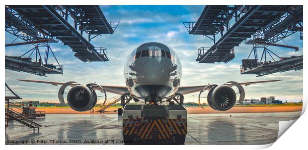 The Dreamliner in Maintenance Print by Peter Thomas