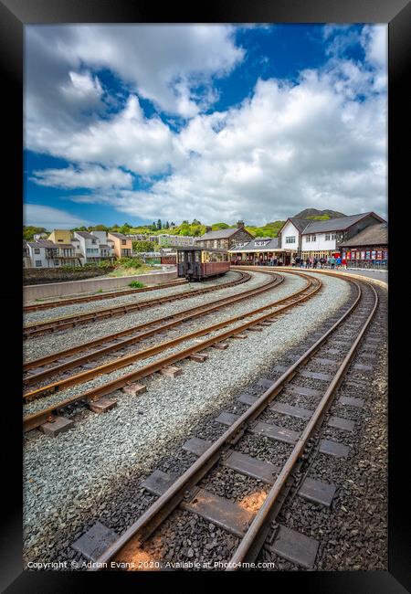 Porthmadog Railway Station Wales Framed Print by Adrian Evans