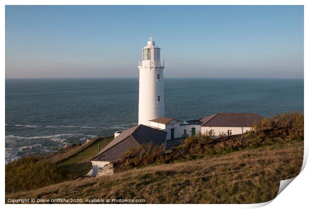 Trevose Head Lighthouse Print by Diane Griffiths