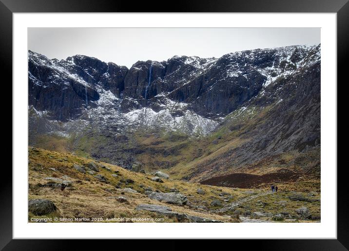 Llyn Idwal in Snowdonia National Park, Wales Framed Mounted Print by Simon Marlow
