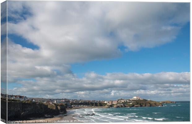 Newquay Canvas Print by Diane Griffiths