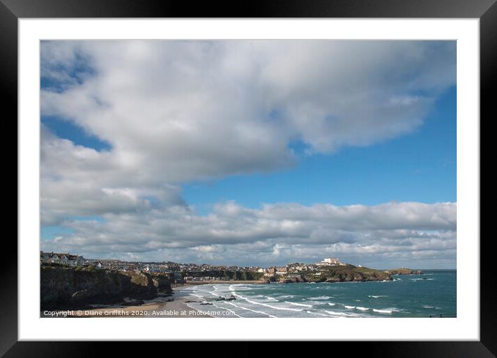 Newquay Framed Mounted Print by Diane Griffiths