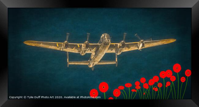 Wings of Triumph - Flight of The Lancaster Bomber Framed Print by Tylie Duff Photo Art