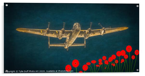Wings of Triumph - Flight of The Lancaster Bomber Acrylic by Tylie Duff Photo Art