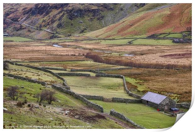 Majestic Beauty of Ogwen Valley Print by Simon Marlow