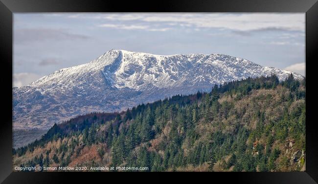A contrasting view of Snowdonia National Park Framed Print by Simon Marlow