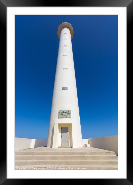 Faro de Punta Pechiguera, lighthouse, Lanzarote Framed Mounted Print by Douglas Kerr