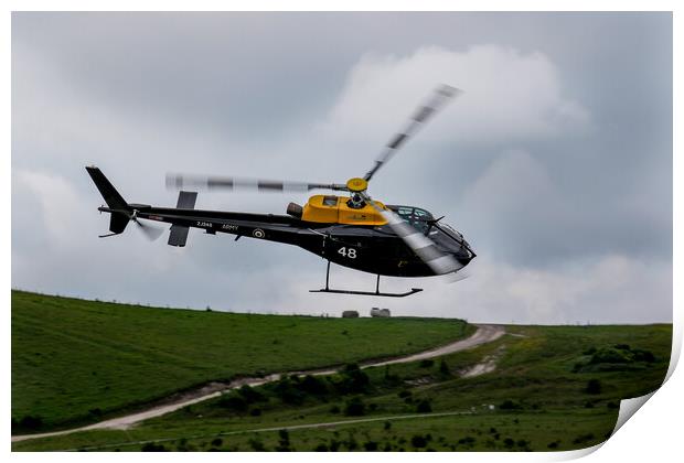 Army Air Corps Squirrel Helicopter Print by Oxon Images