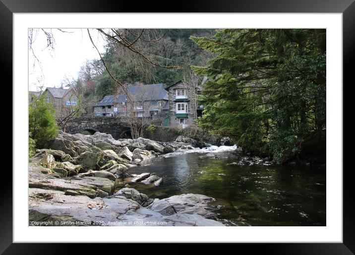 Betws-y-Coed Snowdonia Framed Mounted Print by Simon Marlow