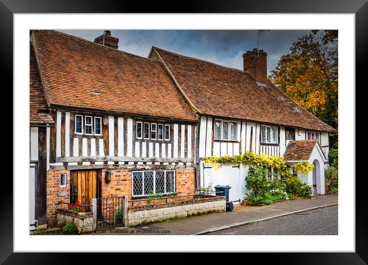 Quaint Medieval Cottages in Smarden Framed Mounted Print by Jeremy Sage
