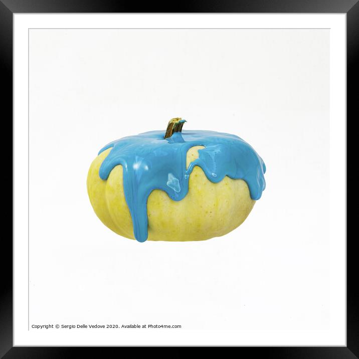 pumpkin colored Framed Mounted Print by Sergio Delle Vedove