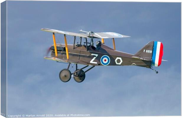 SE5a WW1 Fighter Canvas Print by Martyn Arnold