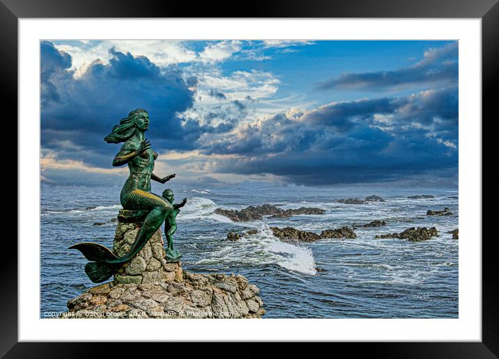Mermaid in Mazatlan Framed Mounted Print by Darryl Brooks