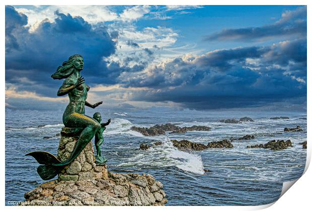 Mermaid in Mazatlan Print by Darryl Brooks