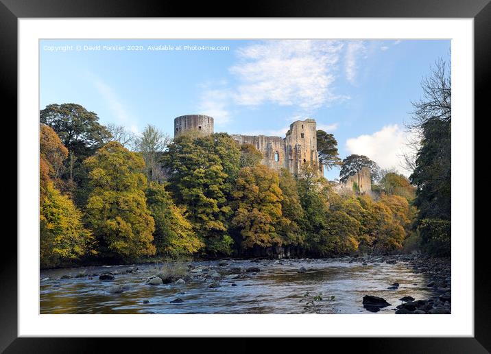 Barnard Castle in Autumn, Teesdale, County Durham, UK Framed Mounted Print by David Forster