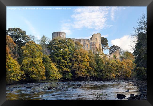 Barnard Castle in Autumn, Teesdale, County Durham, UK Framed Print by David Forster
