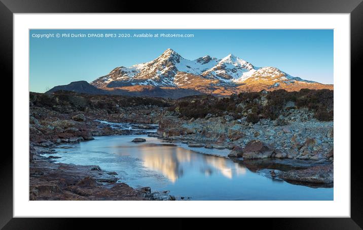 The Red Cuillin Mountains at Sligachan  Framed Mounted Print by Phil Durkin DPAGB BPE4