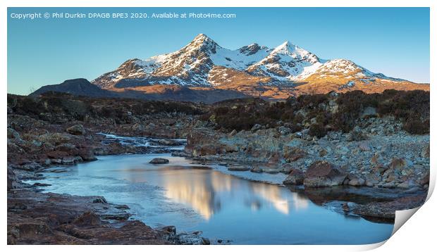 The Red Cuillin Mountains at Sligachan  Print by Phil Durkin DPAGB BPE4