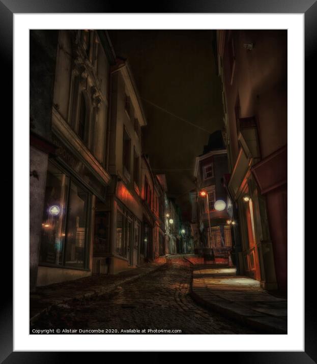Folkestone Old High Street Framed Mounted Print by Alistair Duncombe