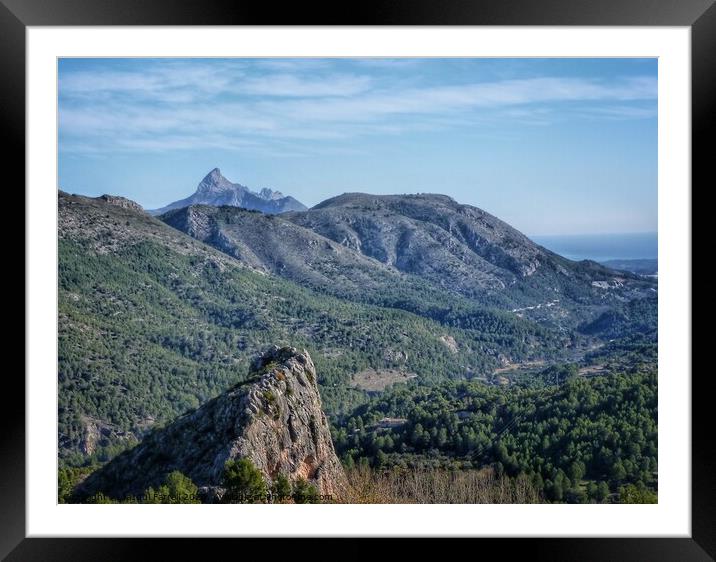 Guadalest Hills Spain  Framed Mounted Print by Jacqui Farrell