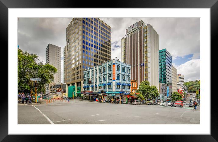 Downtown Auckland Framed Mounted Print by Pete Evans
