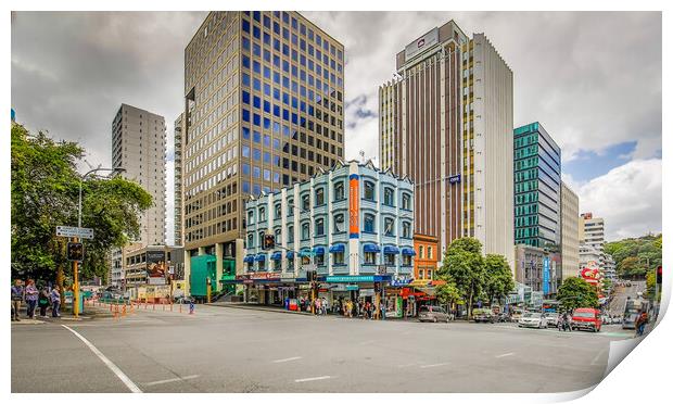 Downtown Auckland Print by Pete Evans