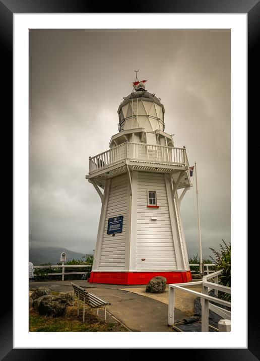 Akaroa Head Lighthouse Framed Mounted Print by Pete Evans