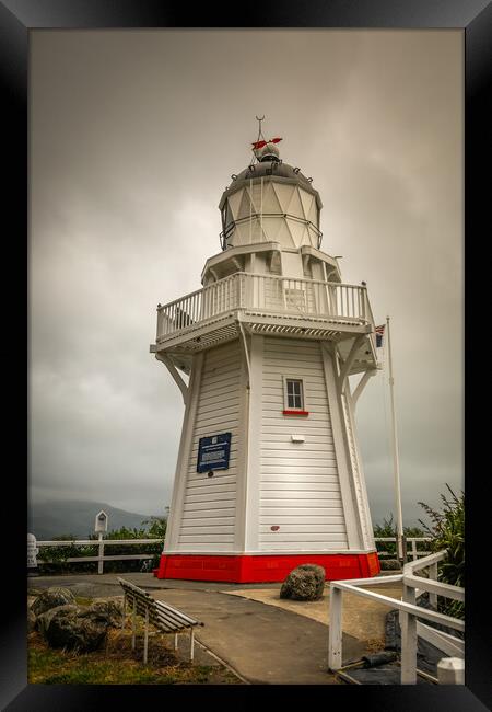 Akaroa Head Lighthouse Framed Print by Pete Evans