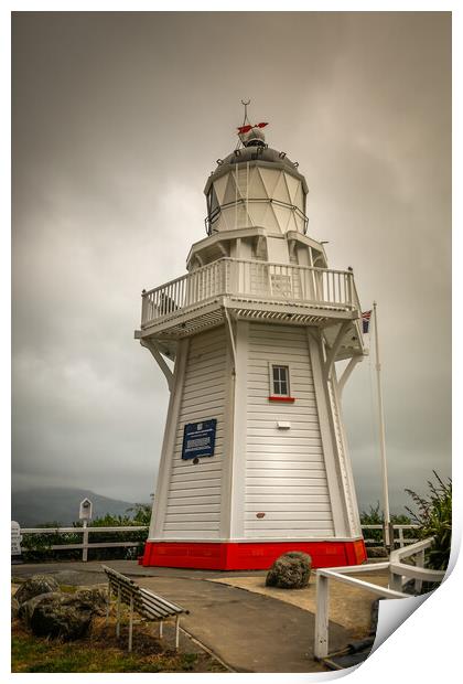 Akaroa Head Lighthouse Print by Pete Evans