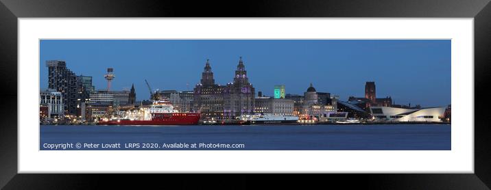 Liverpool Waterfront at Night Framed Mounted Print by Peter Lovatt  LRPS
