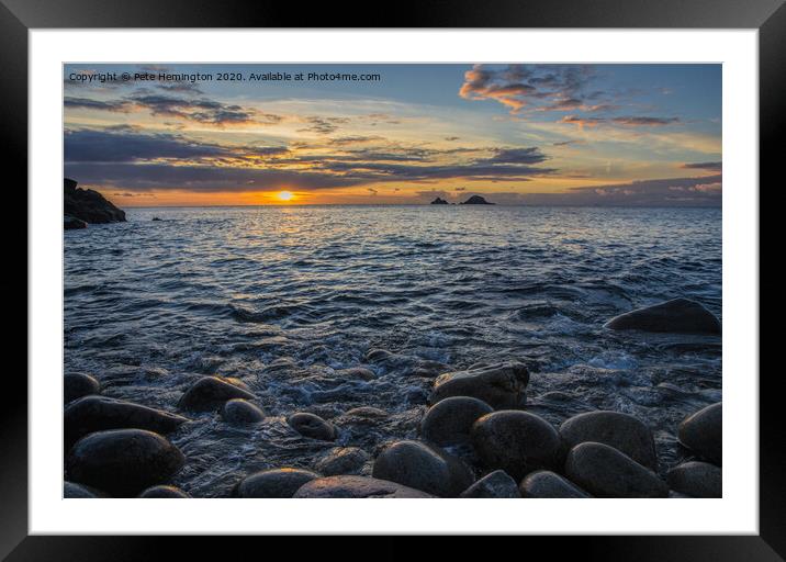 Porth Nanven in Cornwall Framed Mounted Print by Pete Hemington