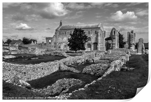 Binham Priory and Ruins  Norfolk Print by Jim Key