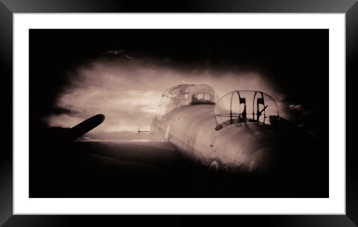 Vintage Lancaster Bomber Framed Mounted Print by J Biggadike