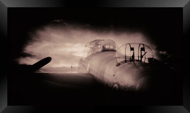Vintage Lancaster Bomber Framed Print by J Biggadike