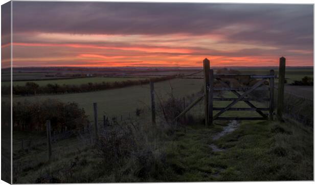 Gate to Devil's dyke Canvas Print by Kelly Bailey
