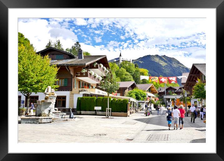 Gstaad Switzerland on a Sunday Morning Framed Mounted Print by Jeremy Hayden