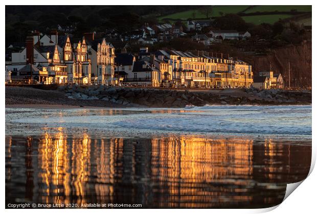 Sidmouth reflections Print by Bruce Little