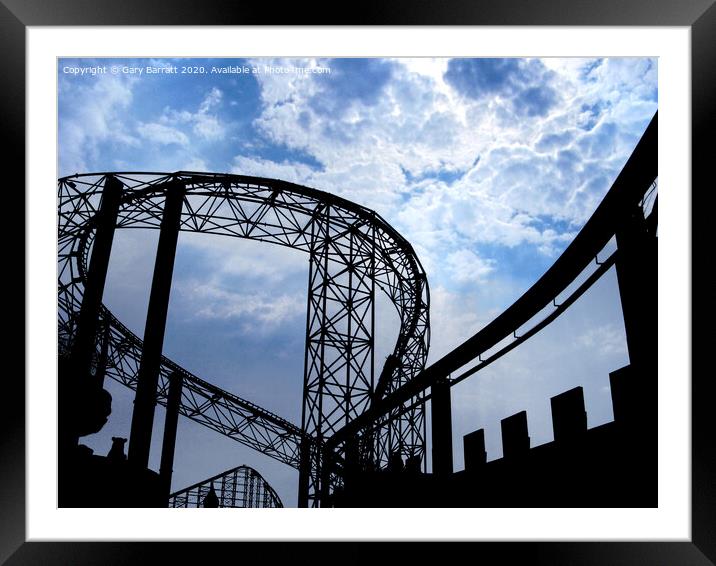 Roller Coaster Shapes of Blackpool Framed Mounted Print by Gary Barratt