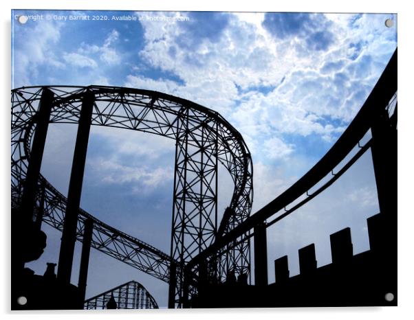 Roller Coaster Shapes of Blackpool Acrylic by Gary Barratt