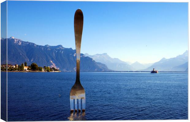 There's a Fork in My Lake Canvas Print by Jeremy Hayden