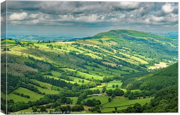 Duffryn Crawnon Valley Brecon Beacons south wales Canvas Print by Nick Jenkins